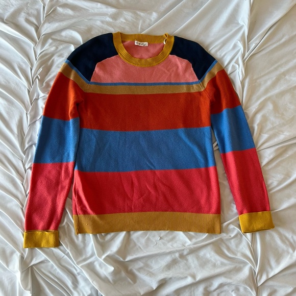 {SOLD} Color block Striped Sweater - Picture 3 of 6
